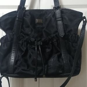 AUTH Burberry nylon leather tote